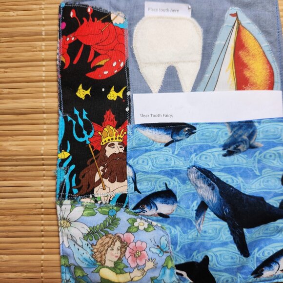 Tooth Fairy Hanger Pouch Homemade Quilted Unisex Boys and Girls - Picture 6 of 6